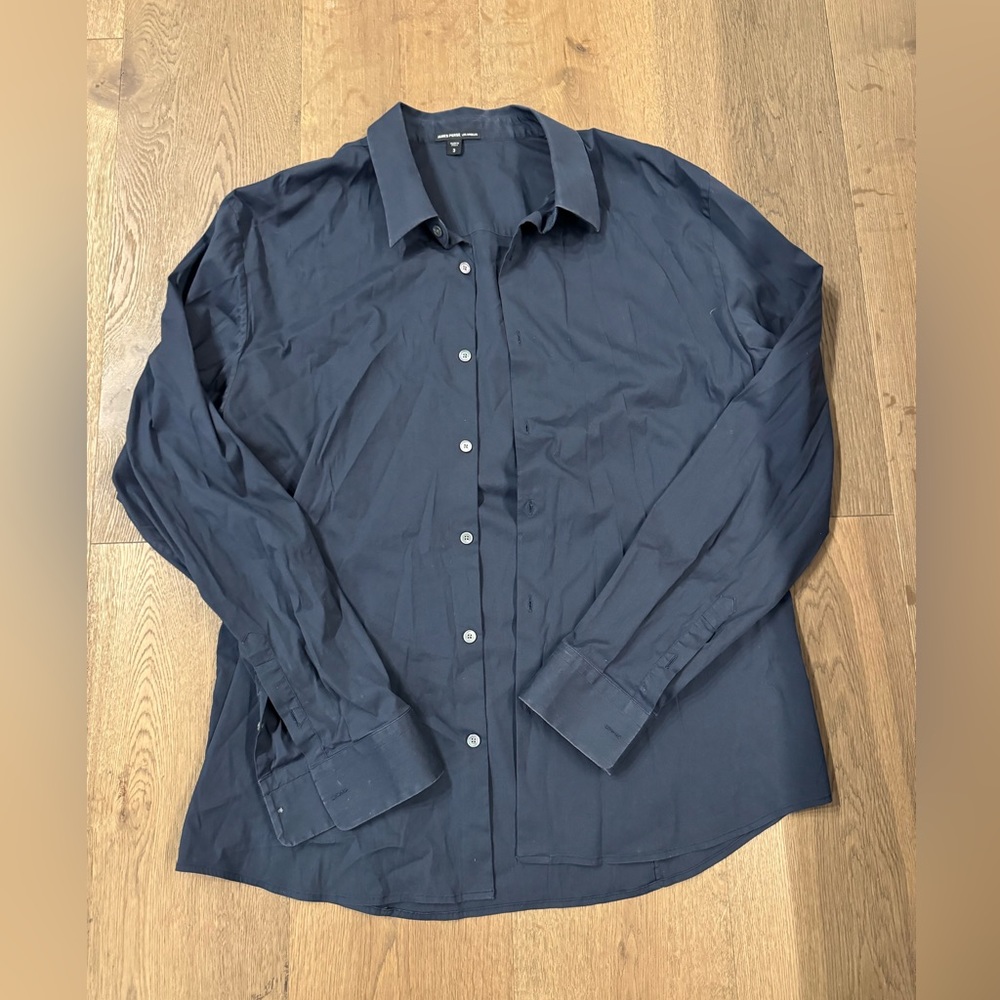 James Perse MATTE STRETCH POPLIN DRESS SHIRT